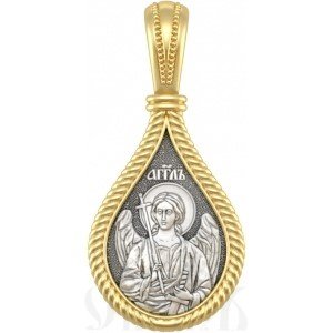 нательная икона св. мученица ника коринфская, серебро 925 проба с золочением (арт. 06.505)