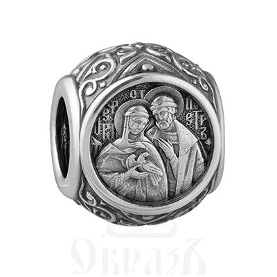 бусина «святые петр и феврония муромские», серебро 925 проба (арт. 114.072)