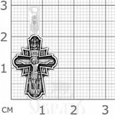 крест «распятие. свт. николай чудотворец», серебро 925 проба (арт. 101.488)